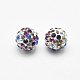 Handmade Polymer Clay Rhinestone Beads&nbsp;RB-L030-18C-8mm-2