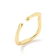 Brass Open Cuff Ring Components&nbsp;KK-G518-06G-02-1