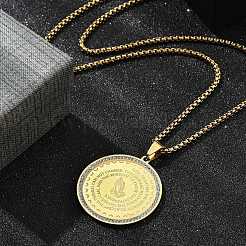 201 Stainless Steel Rhinestone Pendant Necklaces for Women&nbsp;NJEW-U021-05G