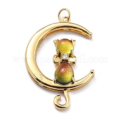 Brass Cubic Zirconia Pendants&nbsp;ZIRC-H122-02G