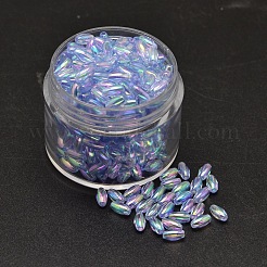 AB Color Plated Rice Electroplated Eco-Friendly Transparent Acrylic Beads&nbsp;PACR-I002-M