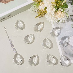 10Pcs Transparent Glass Pendants&nbsp;GLAA-SP0001-45B