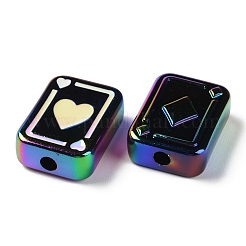 UV Plating Rainbow Iridescent Acrylic Enamel Beads&nbsp;SACR-G034-11D