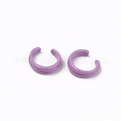 Spray Painted Alloy Cuff Rings&nbsp;RJEW-T011-01-RS