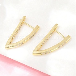 Brass Hoop Earrings&nbsp;EJEW-D348-02G