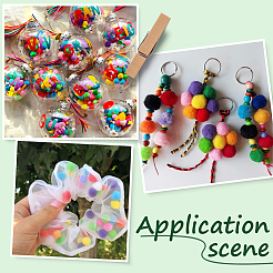 3 sets Polyester Ball Decoration&nbsp;DIY-SC0031-26G