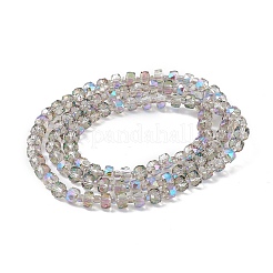 Transparent Electroplate Glass Beads Strands&nbsp;EGLA-F153-HR01