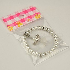 Lovely Wedding Dress Angel Bracelets for Kids&nbsp;BJEW-JB00727-19