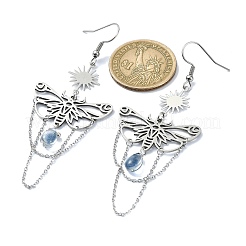 201 Stainless Steel Butterfly Dangle Earrings&nbsp;EJEW-TA00367-02