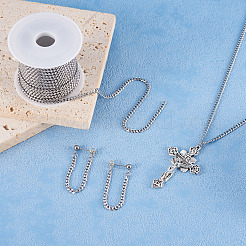 304 Stainless Steel Cuban Link Chains&nbsp;FIND-YS0001-20