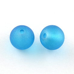 Transparent Frosted Glass Beads&nbsp;X-FGLA-R001-10mm-M