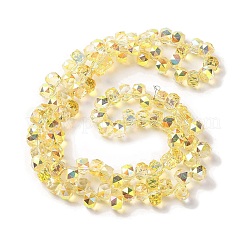 Half Golden Plated Electroplate Beads Strands&nbsp;EGLA-H104-09A-HP01