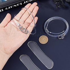 4 Pairs 2 Style Transparent TPU Shoelace & Silicone Stickers&nbsp;DIY-NB0006-70