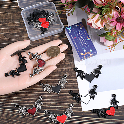 12Pcs 6 Styles Alloy Emanel Big Pendants&nbsp;FIND-SC0006-48