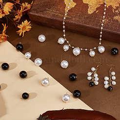 100Pcs 5 Styles 2 Colors ABS Plastic Imitation Pearl Pendants&nbsp;PALLOY-PH01814
