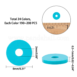 Handmade Polymer Clay Beads&nbsp;CLAY-PH0001-13-8mm
