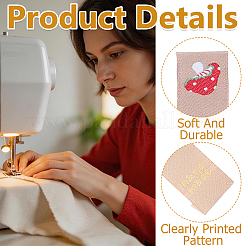150Pcs 6 Styles Polyester Rectangle Clothing Label&nbsp;DIY-CY0003-85