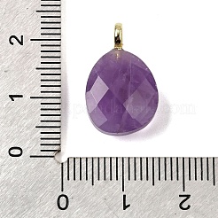 Natural Amethyst Pendants&nbsp;G-Z090-01G-02