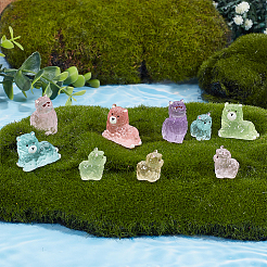 36Pcs 18 Styles Luminous Resin Alpaca Display Decoration&nbsp;CRES-DR0001-06