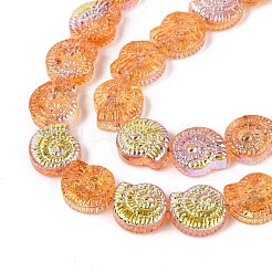 Electroplate Transparent Glass Beads Strands&nbsp;EGLA-Q136-02A-06