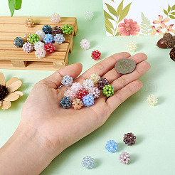36Pcs 12 Colors Handmade Glass Woven Beads&nbsp;WOVE-TA0001-08
