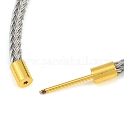 Braided Steel Wire Bracelet Making&nbsp;KK-CBA6056-03G-G