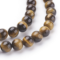 Natural Tiger Eye Beads Strands&nbsp;G-G099-6mm-4