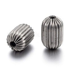 Tarnish Resistant 304 Stainless Steel Corrugated Beads&nbsp;STAS-P218-25-10mm