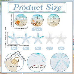 3Pcs Summer Ocean Wood Round Wall Decoration&nbsp;WOOD-PH0003-76