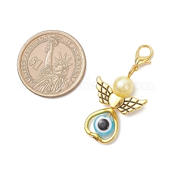 Angel & Evil Eye Alloy & Resin Pendant Decorations&nbsp;HJEW-JM04278-01