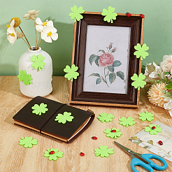 200Pcs 2 Stylle Wool Felt Clovers&nbsp;FIND-OC0013-45