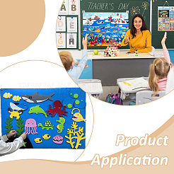 8Pcs 4 Colors Rectangle Felt Bulletin Board with Alloy Grommets&nbsp;AJEW-WR0004-15