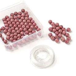 100Pcs 8mm Grade AAA Natural Rhodochrosite Round Beads&nbsp;DIY-LS0002-65