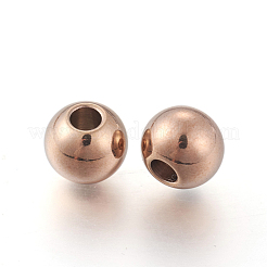 Ion Plating(IP) Round 304 Stainless Steel Beads&nbsp;STAS-G130-8mm-63RG