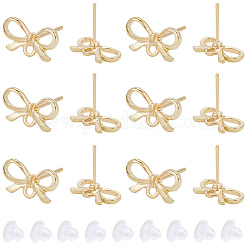 60Pcs Bowknot Alloy Stud Earring Findings&nbsp;FIND-BBC0004-63C