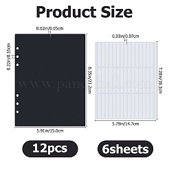 12Pcs 6-hole PP Plastic Binder Loose-leaf Cover Sheet&nbsp;DIY-FH0011-04A