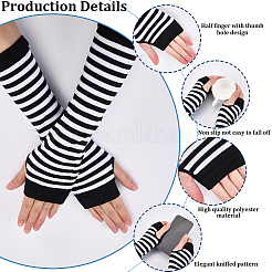 4 Pairs 4 Colors Acrylic Fiber Yarn Knitting Fingerless Gloves&nbsp;AJEW-GF0010-88