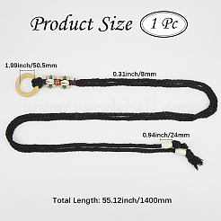 Handmade Weaving Cotton Linen Waist Chain Belts for Women Ladies Dress&nbsp;AJEW-WH20017-75B