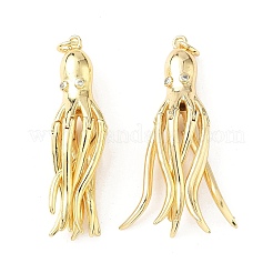 Brass Micro Pave Cubic Zirconia Pendants&nbsp;KK-M205-15G