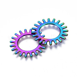 Rack Plating Rainbow Color Alloy Linking Rings&nbsp;PALLOY-S180-304
