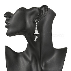 4 Pairs Brass Flower Dangle Earrings&nbsp;EJEW-JE06596