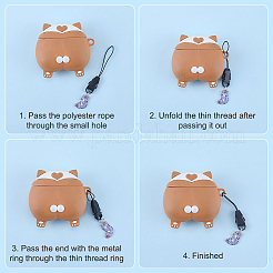 100pcs Plastic Cord Mobile Straps with Detachable Buckle&nbsp;FIND-GF0006-61A