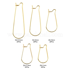 100Pcs 5 Size 304 Stainless Steel Hoop Earring Findings&nbsp;STAS-LS0001-09G