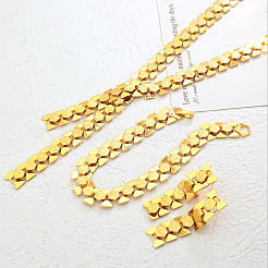 Alloy Chain Bracelets & Earrings & Necklaces Sets for Women&nbsp;SC0871