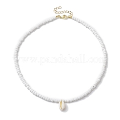 Bohemia Natural Cowrie Shell Pendant Necklaces&nbsp;NJEW-JN04783-02
