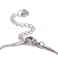 Tarnish Resistant 304 Stainless Steel Box Chain Bracelets&nbsp;BJEW-I295-06P