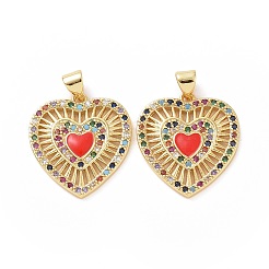 Brass Cubic Zirconia Pendants&nbsp;ZIRC-I062-28A-G