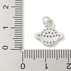Rack Plating Brass Micro Pave Clear Cubic Zirconia Pendants&nbsp;KK-B093-20P