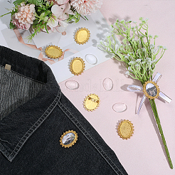 10Pcs Zinc Alloy Brooch Base Settings&nbsp;FIND-PH0029-28