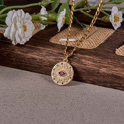 5Pcs Brass Micro Colorful Pave Cubic Zirconia Pendants&nbsp;JX130A